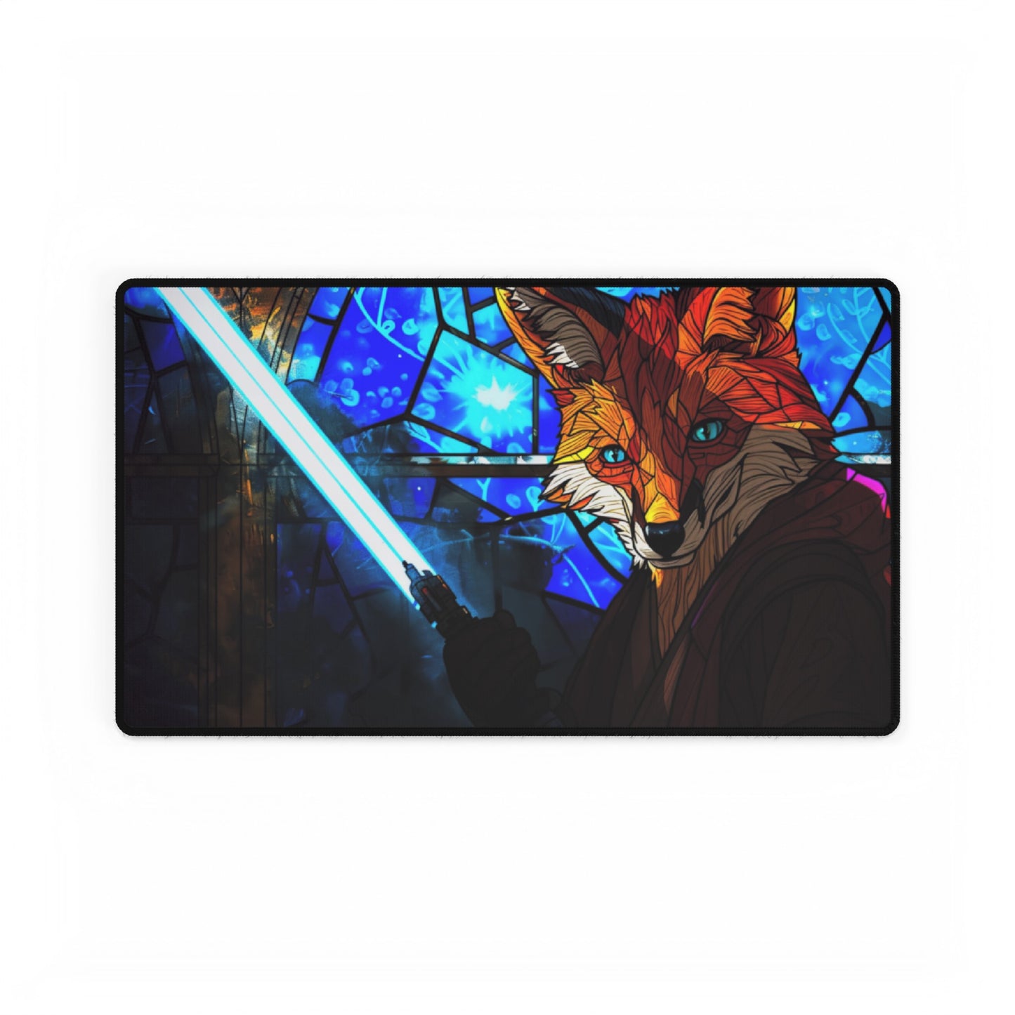 Light Fox Stained Glass Playmat Standard Size 14" x 24"