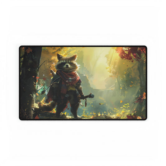 Raccoon Night Knight Playmat Standard Size 14" x 24"