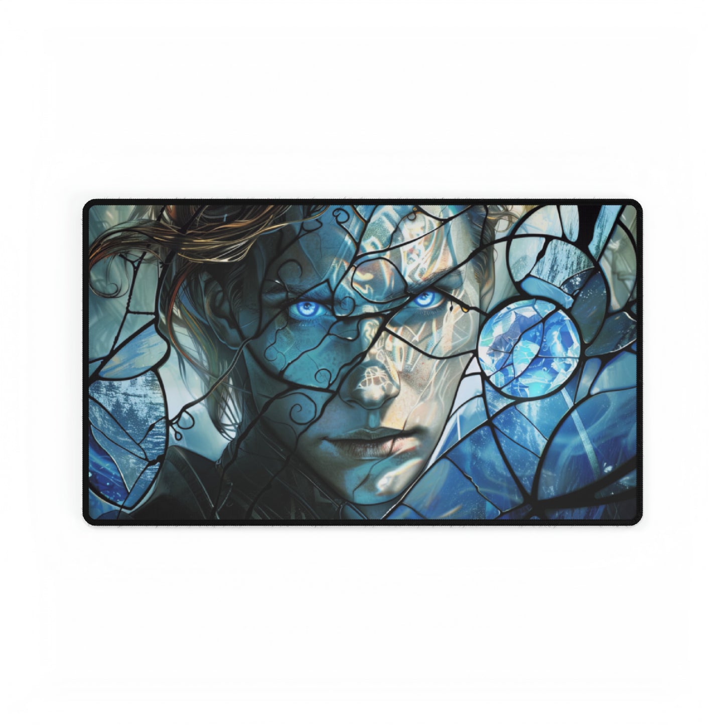 Blue Eyes Stained Glass Playmat Standard Size 14" x 24"