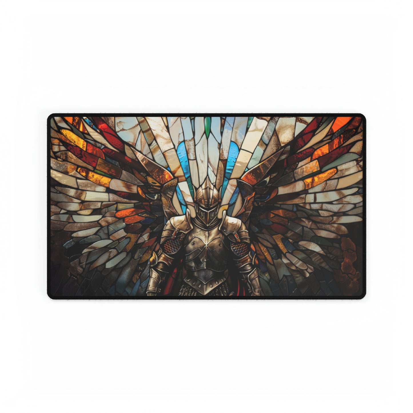 Angel of War Stained Glass Playmat Standard Size 14" x 24"