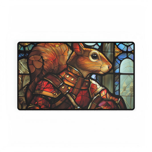 Squirrel Knight Stained Glass Playmat Standard Size 14" x 24"