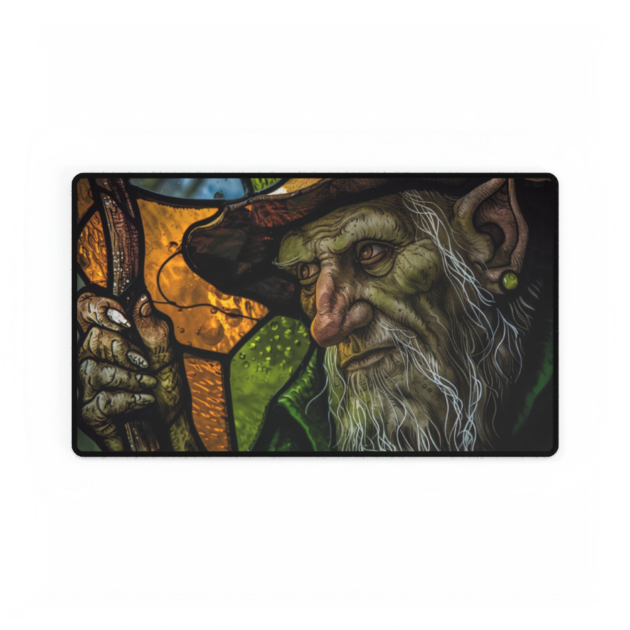 Goblin Wizard Stained Glass TCG Playmat Standard Size 14